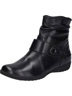 Josef Seibel Damen Klassische Stiefeletten Naly 65,Weite G (Normal),uebergangsstiefel,reißverschluss,gerafft,Boots,schwarz,38 EU von Josef Seibel