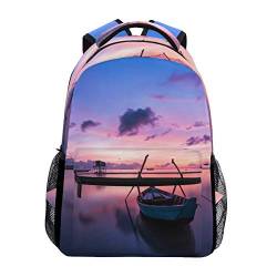 Modischer Laptop-Rucksack für Herren und Damen, Strand, Ozean, Sonnenaufgang, Landschaft, Reisen, Schulterrucksack, Wandertasche, Rucksack, Büchertasche für Studenten, Mehrfarbig 6, Einheitsgröße, von Josidd