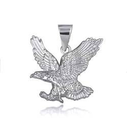 Joyara .925 Sterling Silber Soaring Bald Adler Freiheit Anhänger Halskette S,L (Verfügbare Kettenlängen 40cm - 45cm - 50cm - 55cm) 16" von Joyara