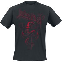 Judas Priest T-Shirt - Snake Logo Line - S bis 3XL - für Männer - Größe XXL - schwarz  - Lizenziertes Merchandise! von Judas Priest