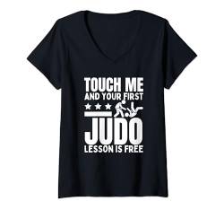 Damen Judounterricht kostenlos Lustiges Judo T-Shirt mit V-Ausschnitt von Judo Enthusiasts Passionate About Martial Arts