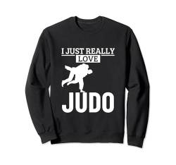 Judo Coach Ich liebe Judo einfach wirklich Sweatshirt von Judo Enthusiasts Passionate About Martial Arts