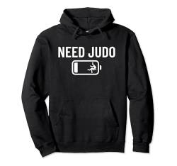 Judo Coach Judo mit niedrigem Batteriebedarf Pullover Hoodie von Judo Enthusiasts Passionate About Martial Arts