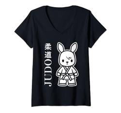 Damen tragen japanisches Kampfkunstkind zur Schau. 柔道 Judo T-Shirt mit V-Ausschnitt von Judo Japanische Kampfkunst Lustiges Judoka