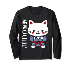 tragen japanisches Kampfkunstkind zur Schau. Katze Judo Langarmshirt von Judo Japanische Kampfkunst Lustiges Judoka