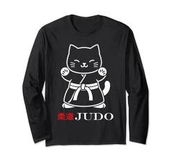 tragen japanisches Kampfkunstkind zur Schau. Katze Judo Langarmshirt von Judo Japanische Kampfkunst Lustiges Judoka