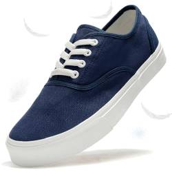 Jugsar Low Canvas Vulcanized Sneaker Unisex Damen Herren Sneaker Übergrößen Dunkelblau 37 von Jugsar