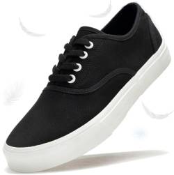 Jugsar Low Canvas Vulcanized Sneaker Unisex Damen Herren Sneaker Übergrößen Schwarz B 40 von Jugsar