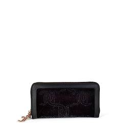 Juicy Couture - Brieftasche Rambling Velour aus Polyester, schwarz (19 X 2 X 10 cm) von Juicy Couture