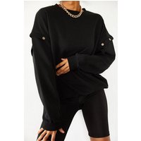 Jumeon Sweatshirt X5024 XHN, Schwarz, Größe s damen, %70 Baumwolle / %30 Polyester von Jumeon