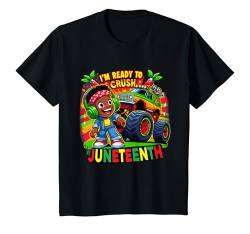 Kinder I'm Ready To Crush Juneteenth Funny Boys Toddler Kids Truck T-Shirt von Juneteenth tee Afro American Kids Boys Truck Lover