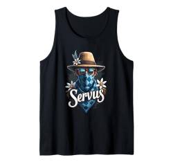 Herren Servus Trachten Shirt Herren Bayern Lederhose Tank Top von Jungen Trachtenshirts und Männer Lederhosen