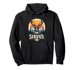 Servus Trachtenshirt Trachten Tracht Hirsch Tirol Natur Pullover Hoodie von Jungen Trachtenshirts und Männer Lederhosen