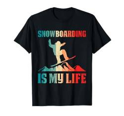 SNOWBOARDING IS LIFE Lustiges Jungen Snowboard Kinder T-Shirt von Jungs Snowboard Geschenk Snowboarder Shirt Jungen