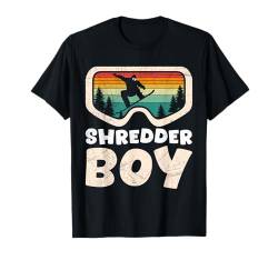 Snowboarding SHREDDER BOY Lustiges Snowboarden Jungs T-Shirt von Jungs Snowboard Geschenk Snowboarder Shirt Jungen