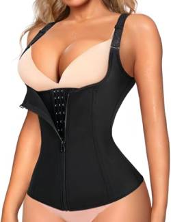 Junlan Bauchweg Body Damen Bauchweggürtel Korsage Damen Bauchweg Body Shaper Damen Waist Trainer Damen Korsett Damen Taillenformer (schwarz, Small) von Junlan