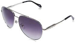 Just Cavalli Unisex SJC029 Sunglasses, Shiny Palladium W/Sanblast and/Or Matt P, 60 von Just Cavalli