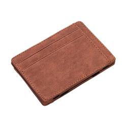 Jyxuyy Magic Wallet | PU Leder Geldbörse | Geldklammer Geldbörsen | Herren Kreditkartenetui | Geldbörse mit Münzfach | Elegante Ledergeldbörsen für Kreditkarten, Ausweise, Männer, coffee, Refer to von Jyxuyy