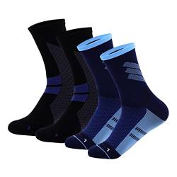 Jzy Qzn Antibakterielle Sportsocken aus Kupfer für Damen und Herren, feuchtigkeitsableitend, rutschfeste Knöchelsocken, mehrfarbig, 6-10 von Jzy Qzn