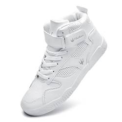 K DUORO Herren Sneaker Mode high Turnschuhe Outdoor Leichtgewichts Männer Fitnessschuhe Walking Schuhe (Weiß, Numeric_40) von K DUORO