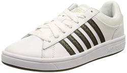 K-Swiss Damen Court Winston Sneaker, White/Black Panther, 39.5 EU von K-Swiss