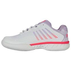 K-Swiss Damen Hypercourt Express 2 Tennis Shoe, WHT/ORCHDPTL/NBLZ, 39.5 EU von K-Swiss