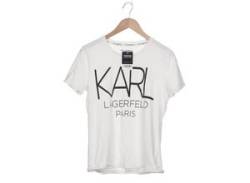 Karl Lagerfeld Damen T-Shirt, weiß, Gr. 36 von K by KARL LAGERFELD