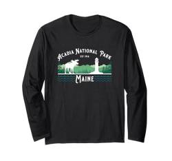 Acadia National Park Maine USA Elch Leuchtturm Berge Langarmshirt von KAEDAM Gifts: Acadia National Park