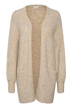 KAFFE Strickjacke KAalioma Damen Strickjacke Casual Lässiger Langarm Cardigan mit Taschen Sand Dollar Melange M von KAFFE