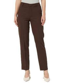 Kaffe Damen Women's Trousers Regular Fit Zipper Fastening Cropped Length Straight Legs Hose, Java, von KAFFE