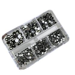 6 Gitter Strasssteine 3D Kristalle Runde Strasssteine Diamant für Frauen Make-up Zubehör von KAHDGSS