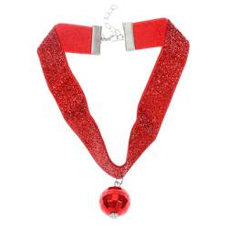 KAHDGSS 70er-Jahre-Stil, Discokugel-Ohrring/Choker-Set, bunte Spiegelkugel-Form, Halsketten für Damen, Discokugeln, Kostüm-Zubehör, Wie abgebildet von KAHDGSS