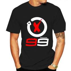 KAISUO Jorge-Lorenzo-99-Logo-T-Shirt-Men-T-Shirt-Cool-Black-Summer-Clothing-Custom-Racer-Tops Black 3XL von KAISUO