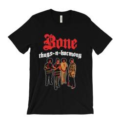 Bone Thugs N Harmony T-Shirt - First of tha Month Crossroads 90s hip hop Rap Black XL von KANGZU