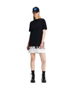 KARL LAGERFELD JEANS Regular FIT T-Shirt-Kleid MIT Logo, SCHWARZ, S von KARL LAGERFELD JEANS