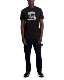 KARL LAGERFELD Paris Herren Reflective Karl Armour Graphic T-Shirt, Schwarz, Mittel von KARL LAGERFELD