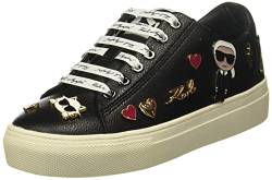 Karl Lagerfeld Paris Damen Cate Shoes – Sneakers for Women with Iconic Klp Pins Sneaker, Schwarz, 35.5 EU von KARL LAGERFELD