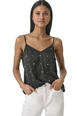 Karl Lagerfeld Paris Damen Weiche ärmellose Tank Alltagsmode Sport Bluse T-Shirt, Schwarz, Mittel von KARL LAGERFELD