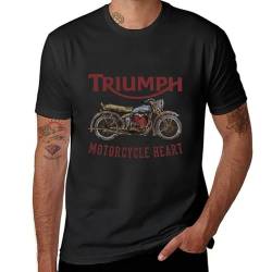 Tr*iu*m*ph Herren-T-Shirt, Baumwolle, kurzärmelig, Rundhalsausschnitt, T-Shirt für Herren, weiches T-Shirt, Basic, lässig, Fans, Geschenk, Tops, Schwarz, L von KARREAL