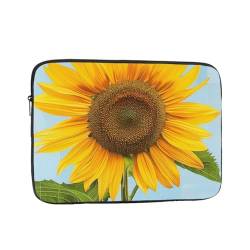 KCGSDEGV Bloom Sunflowers bedruckte Laptop-Hülle für ultimativen Schutz – Tablet-Aktentasche, Schwarz , 17 inch von KCGSDEGV