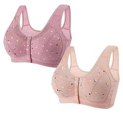 KDEIHT Bustier Damen BH ohne Buegel Wohlfühl Top Bügelloser Soft Bra Schlaf Still Sport Bralette Komfort Vollschalen Klassischer Baumwolle Unterwäsche Minimizer Bügellos Push Up Tshirt von KDEIHT