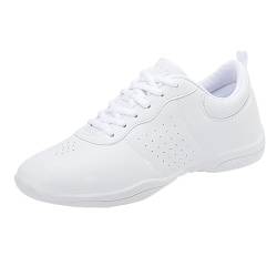 KEERADS Damen Freizeitschuhe, Damen Flache Freizeitschuhe, Bequeme, rutschfeste, leichte Sportschuhe (Weiß, 44) von KEERADS