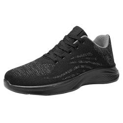 KEERADS Herren Frühling und Atmungsaktive Mesh-Schuhe Alle Laufschuhe Weiche Sohle Orthopädische Fliegen Mesh Casual Sportschuhe Herren Mesh Turnschuhe (Dunkelgrau, 41) von KEERADS