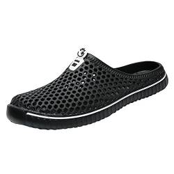 KEIZHUONIQIU Herren Damen Clogs Atmungsaktiv Mesh Hausschuhe Sommer Hohl Latschen Gartenschuhe Freizeit Badeschuhe Strand Aqua Slippers Flach Sohle Pantoffeln von KEIZHUONIQIU