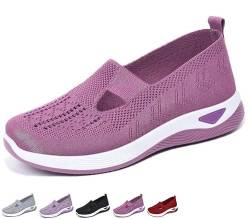 Orthopädische Schuhe für Frauen, 2024 Neue Frauen gewebt atmungsaktiv weiche Sohle Schuhe (Lila,39 EU) von KEYULI