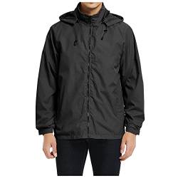 Leichte Regenjacke Herren Wasserdicht Atmungsaktiv Jack Softshelljacke Übergangsjacke Dünne Wasserdicht Outdoor-Jacke Regenponcho Atmungsaktiver Leicht Windbreaker Outdoor Jacken Freizeitjacke von KGLHTYU