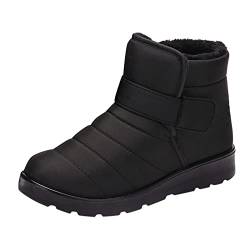 Winterschuhe Damen Wasserdicht Winterstiefel Plush Gefütterte Warm Schneestiefel Schlupfstiefel Outdoors Winterboots Stiefeletten Kurzschaft Rutschfeste Schnürstiefel Bequem Schuhe Barfußschuhe von KGLHTYU