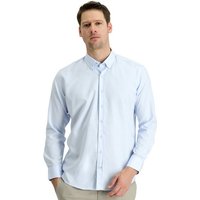 KIGILI Langarmhemd Herrenhemd Langarm Uni Klassisches Hemd, Geschenk für Männer, Slim Fit von KIGILI
