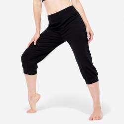 3/4 Hose Damen Yoga Baumwolle - schwarz von KIMJALY