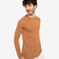 Langarmshirt Herren Seamless - camel von KIMJALY